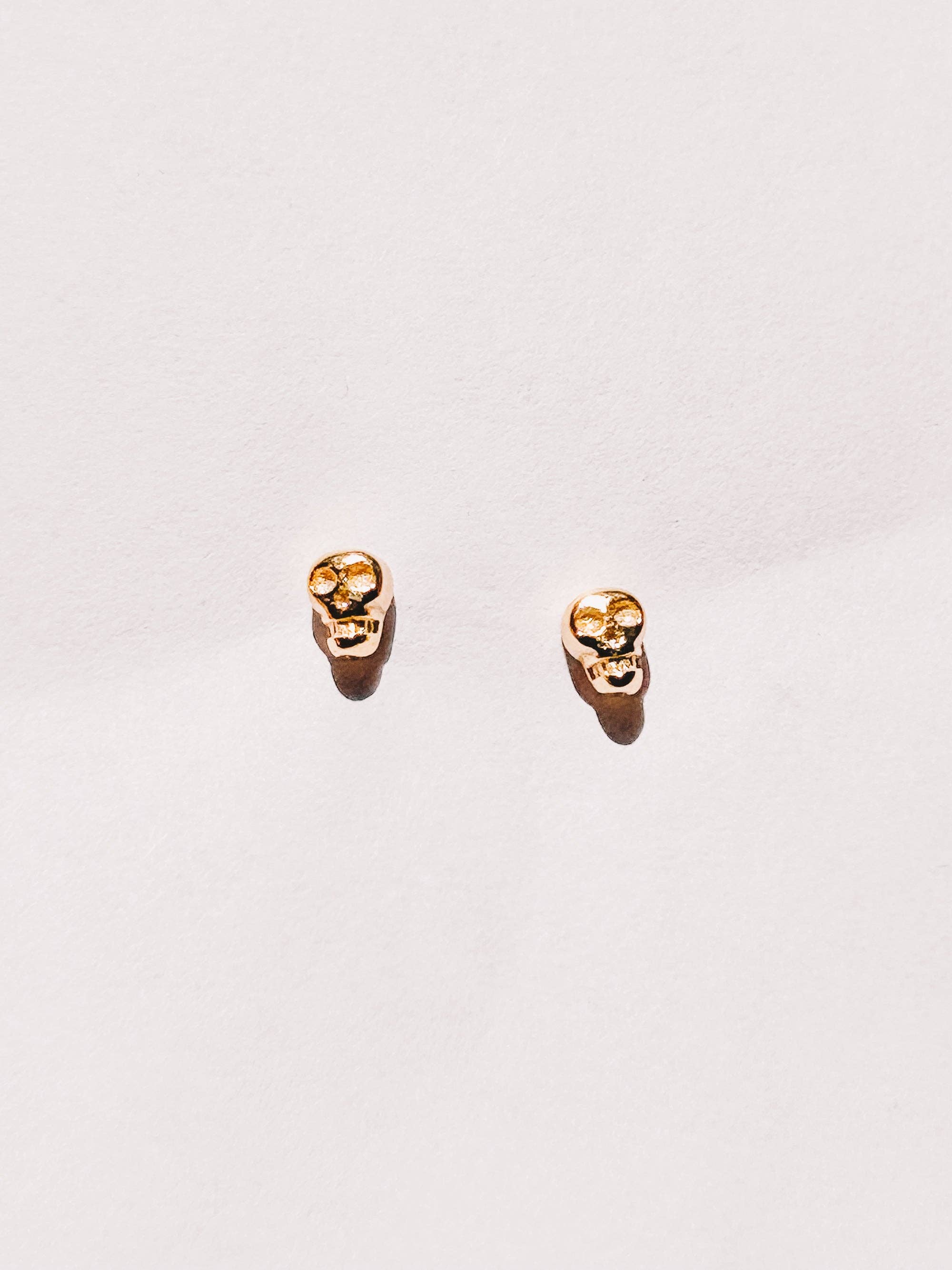 Squelette Tiny Studs | 18k Gold Plating over .925 Silver