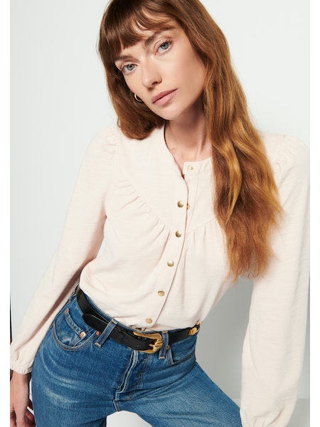 Luanna Yoked Snap Tee