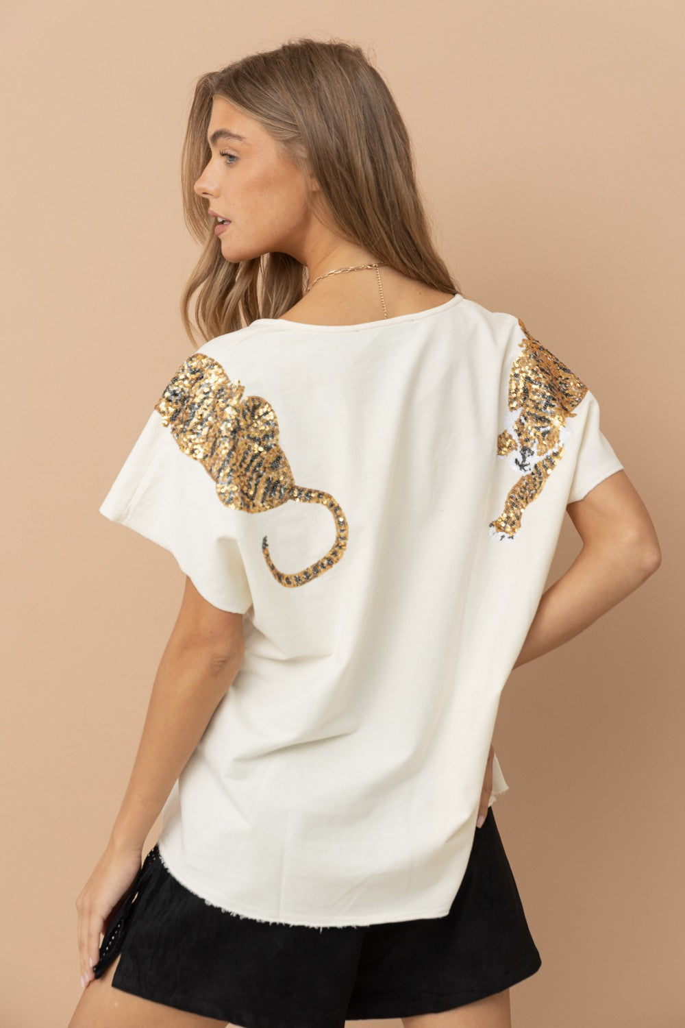 Sequin Tiger Tee