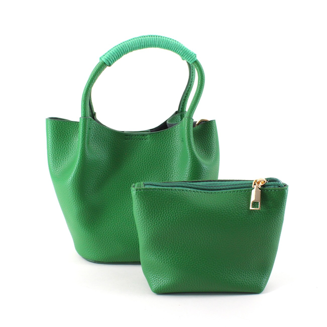 Small Tote Crossbody Bag w/Cosmetic Pouch