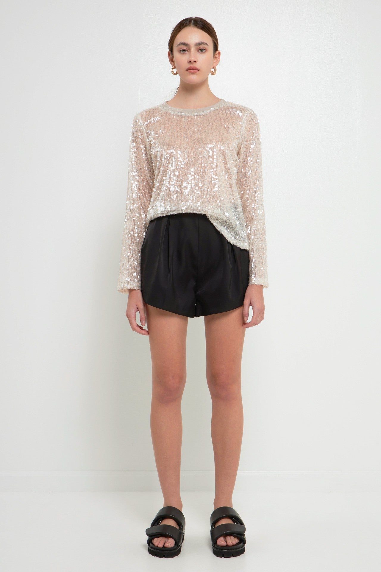 Sequin Sheer Top