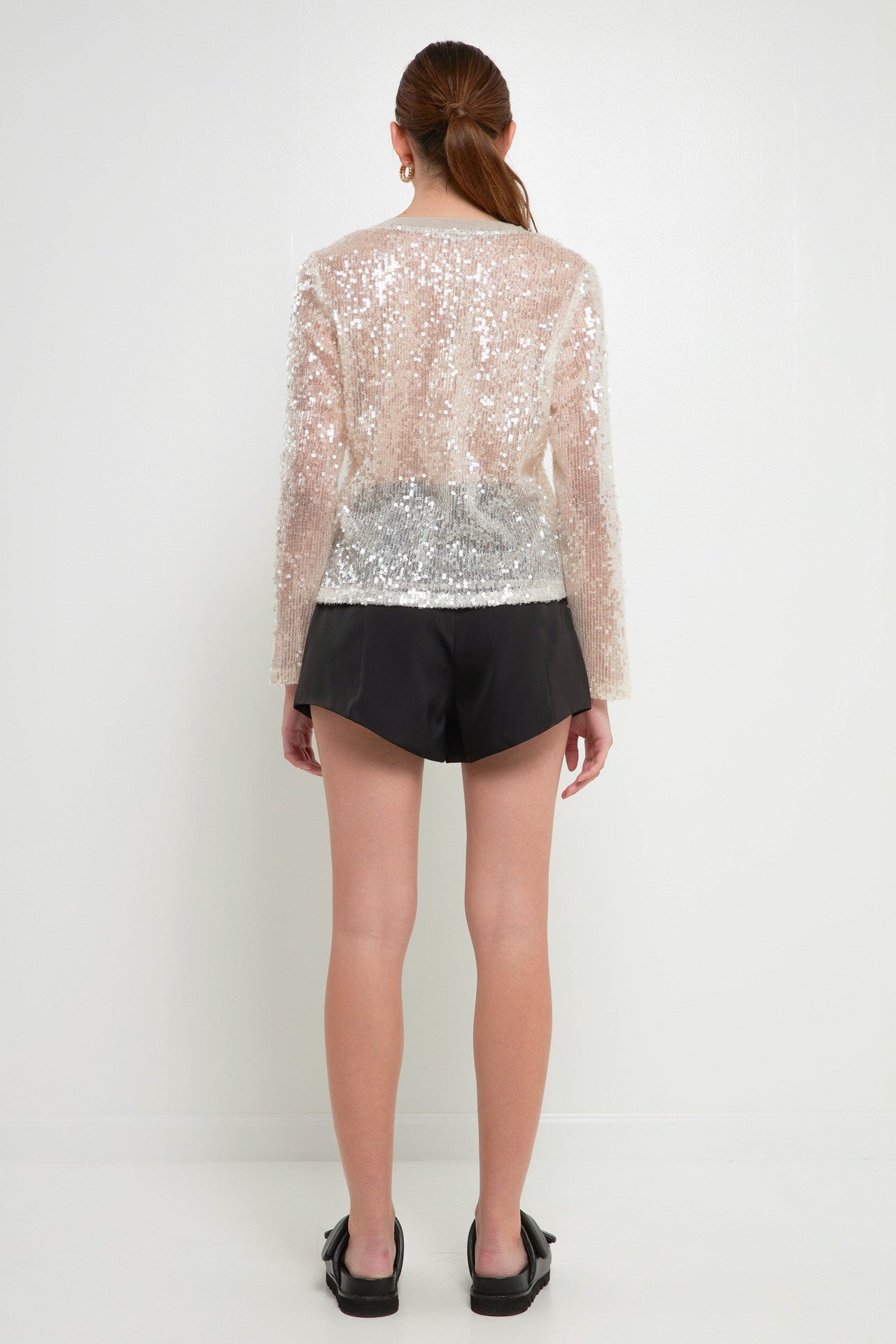 Sequin Sheer Top