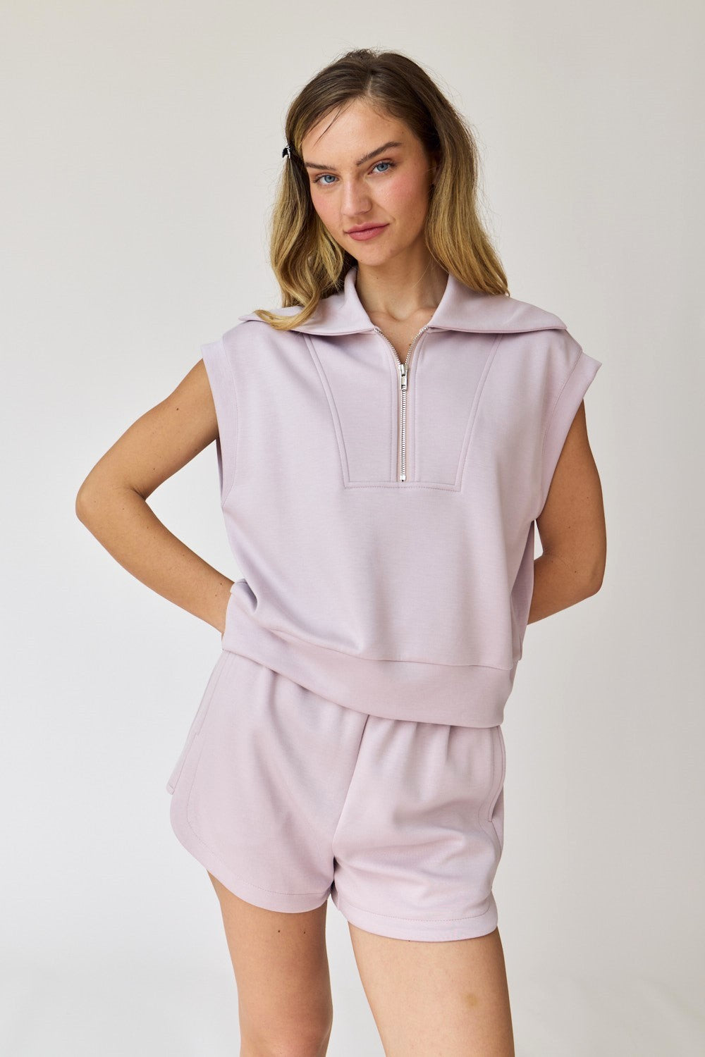 Blake Half Zip Shorts Set