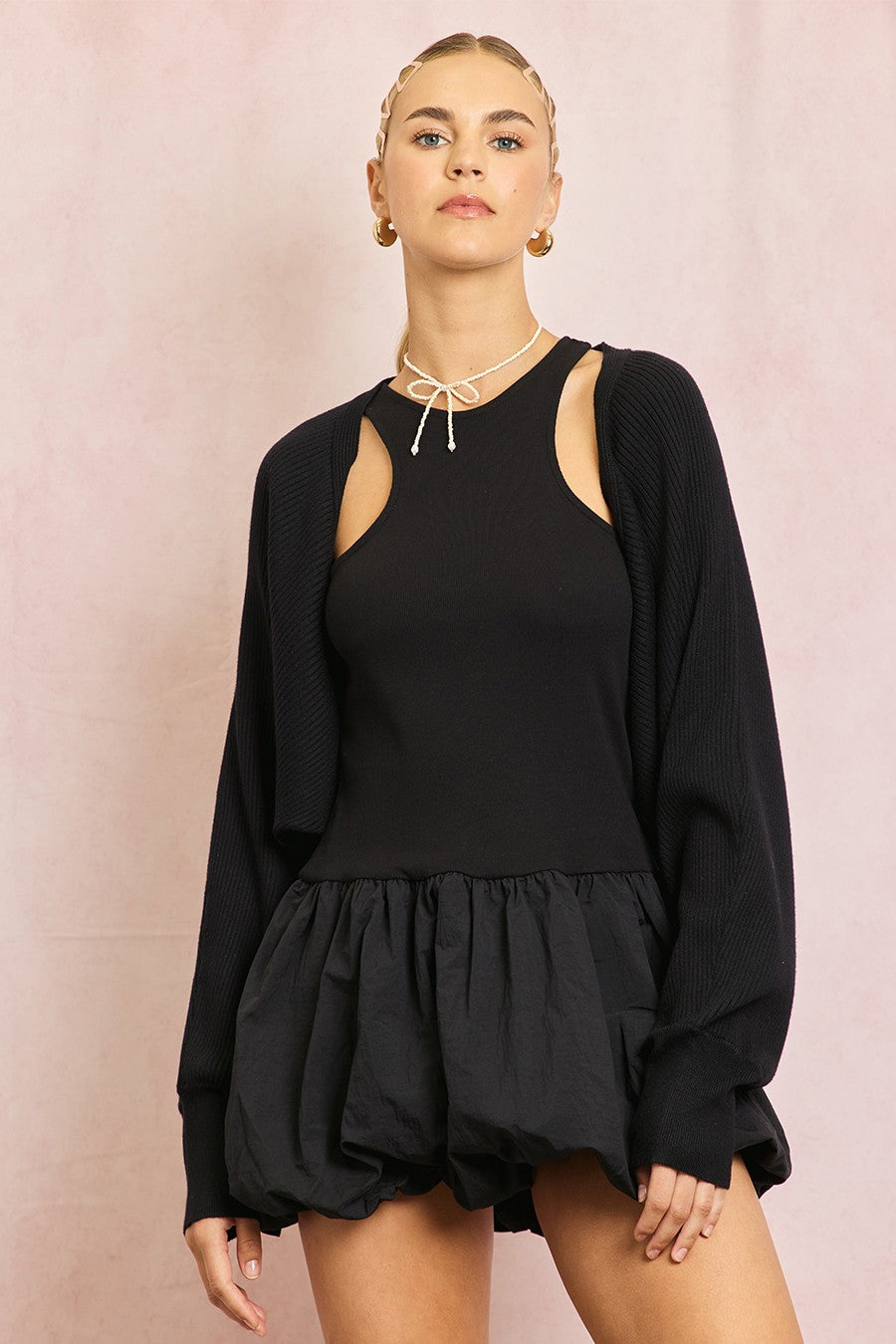 Katerina Ribbed Knit Bolero