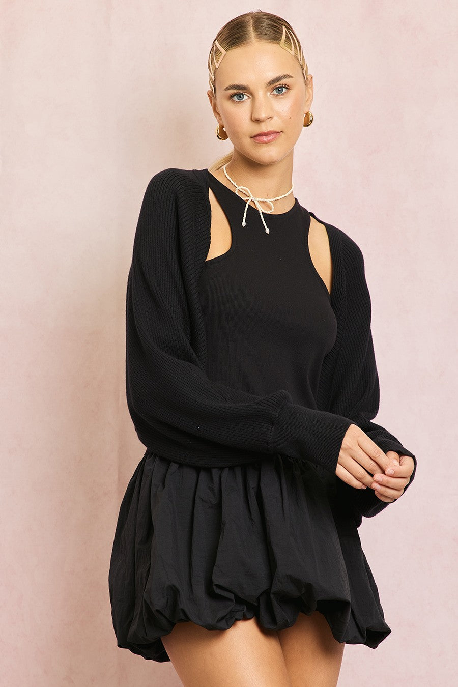 Katerina Ribbed Knit Bolero