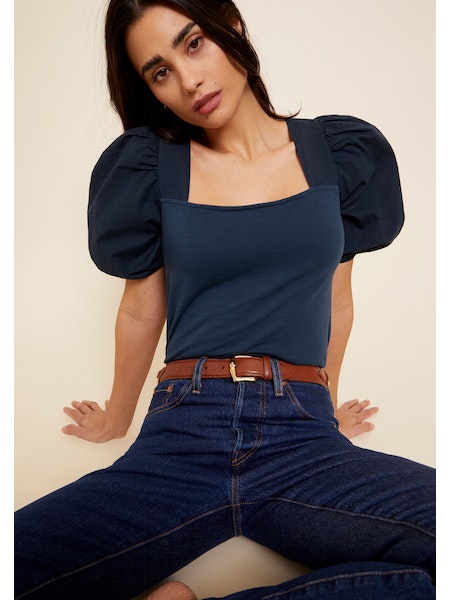 Dominique Lace Up Tee