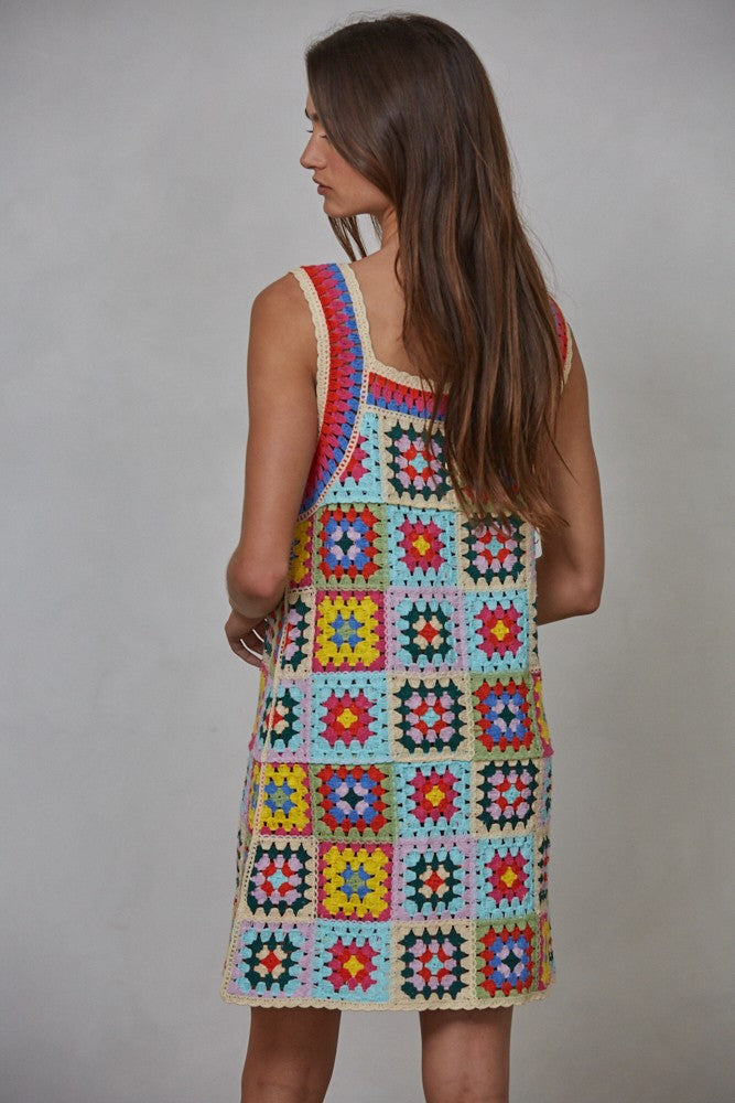 Rhapsody Crochet Mini Dress