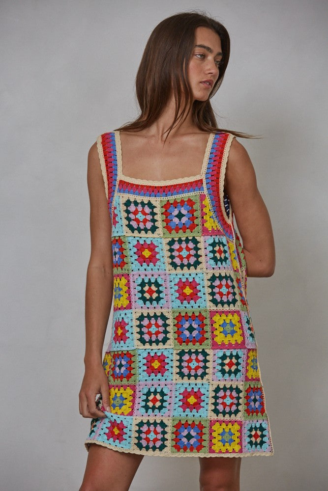 Rhapsody Crochet Mini Dress