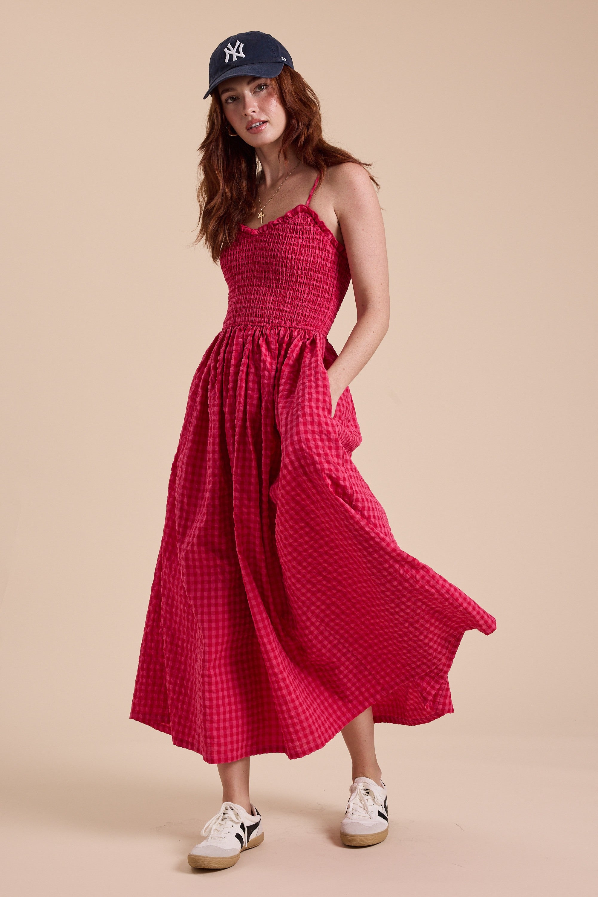Gingham Print Dress