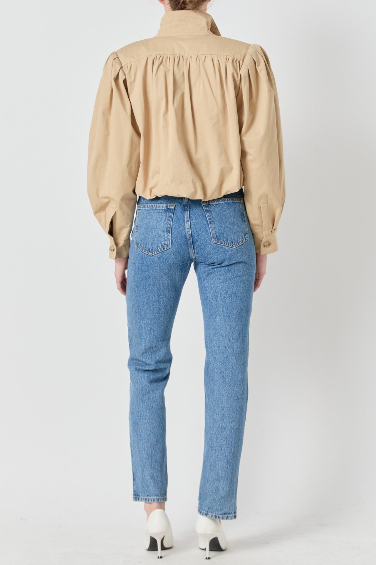 Izzy Shirred Trench Short Coat