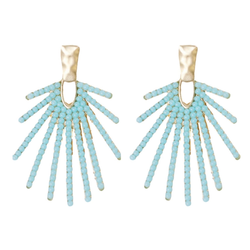 Light Turquoise Sunburst Earrings