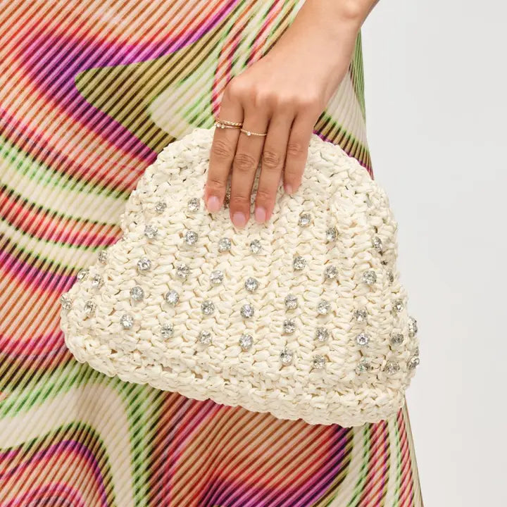 Gwendolyn Straw Clutch
