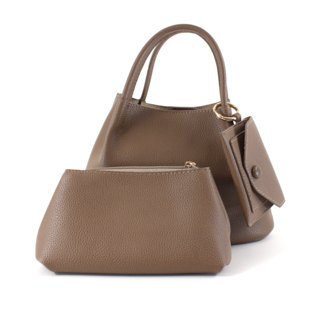 Small Crossbody Tote w/Card Holder & Cosmetic Pouch
