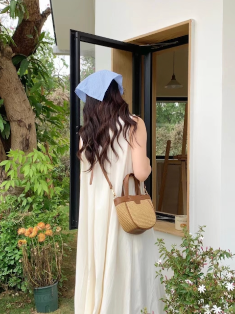 Small Straw Tote/Crossbody Bag