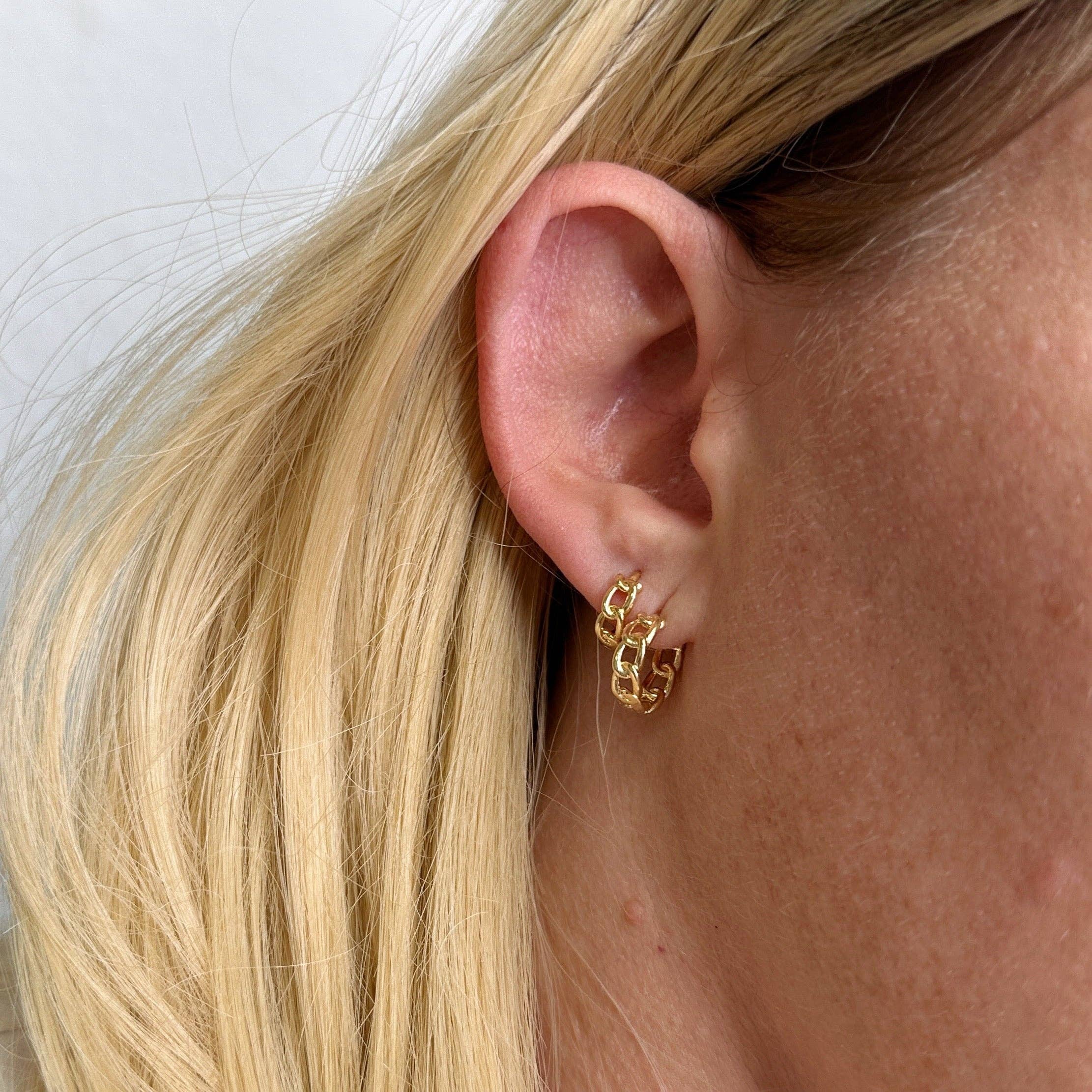 Cuban Clicker Hoop Earrings
