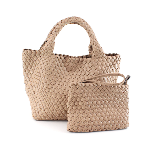 Medium Woven Tote Crossbody Bag