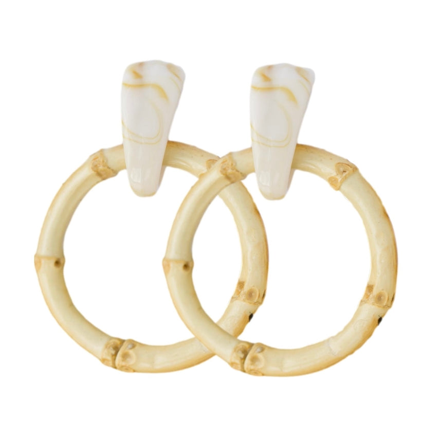 Bamboo Drop Earrings
