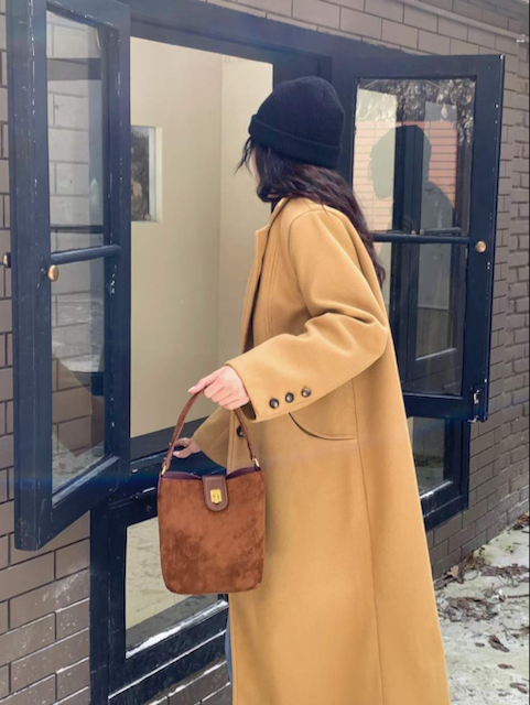 Suede-Like Top Handle Crossbody Bag