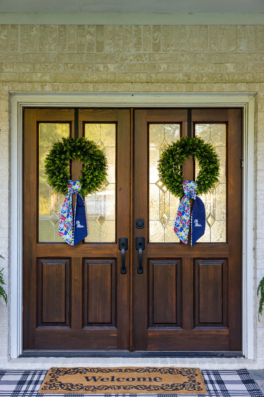 Ole Miss Rebels Cotton Wreath Scarf