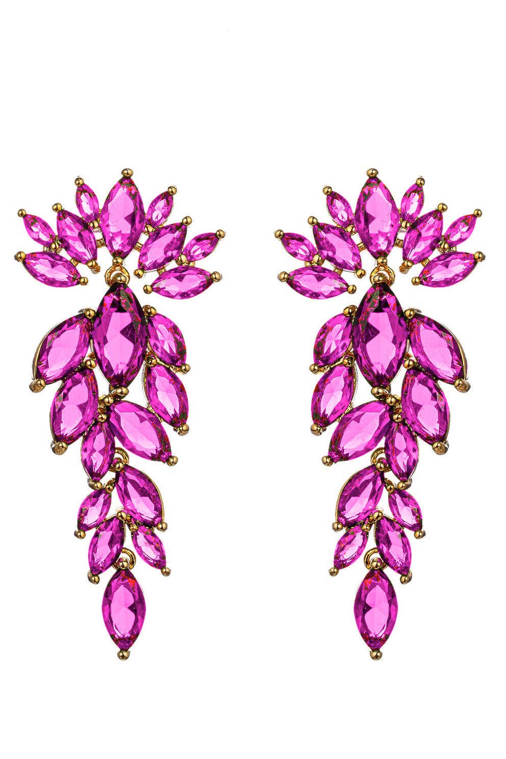 Diana Pink Cubic Zirconia Crystal Drop Earring