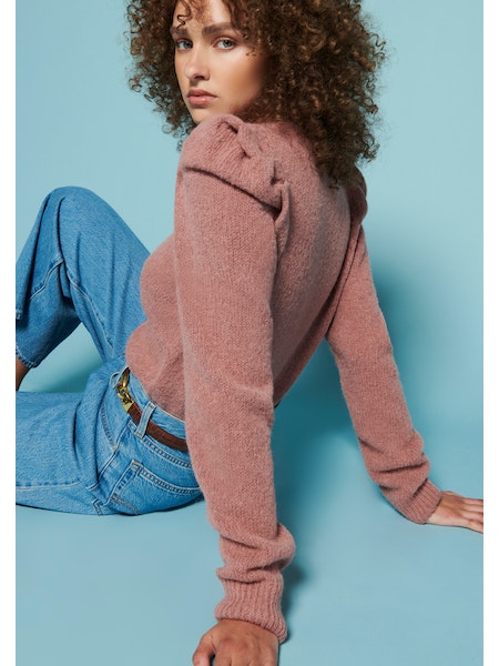 Lara Puff Shoulder V Neck