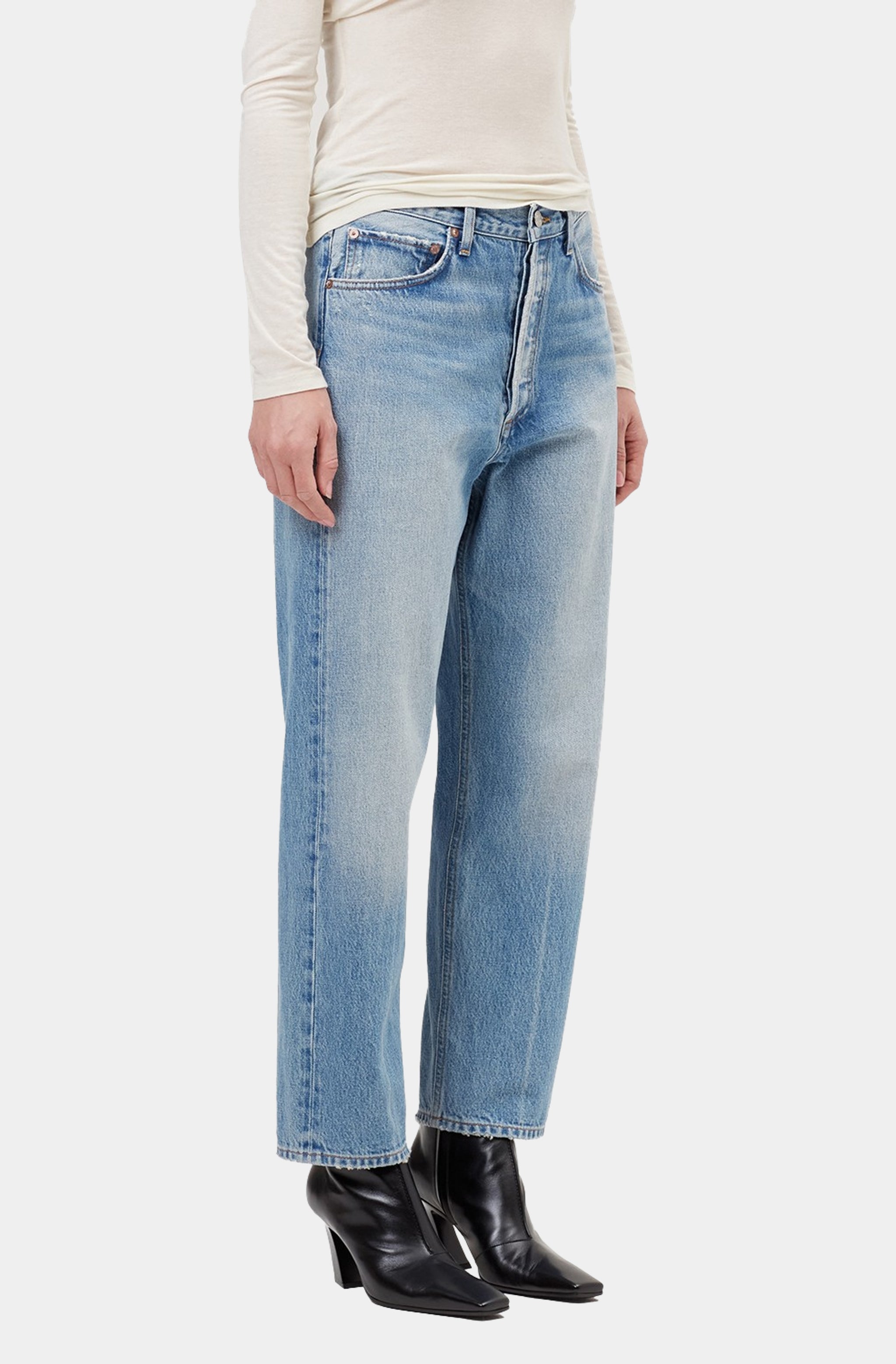 90's Crop Mid Rise Straight