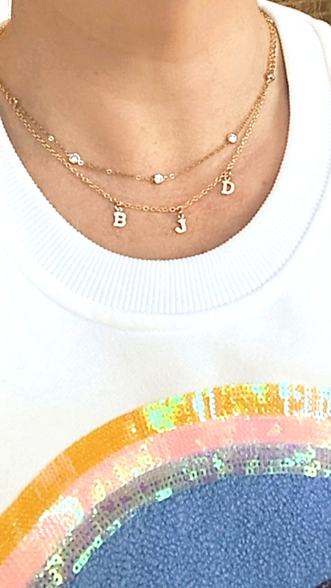 AA Tiny Initial Necklace