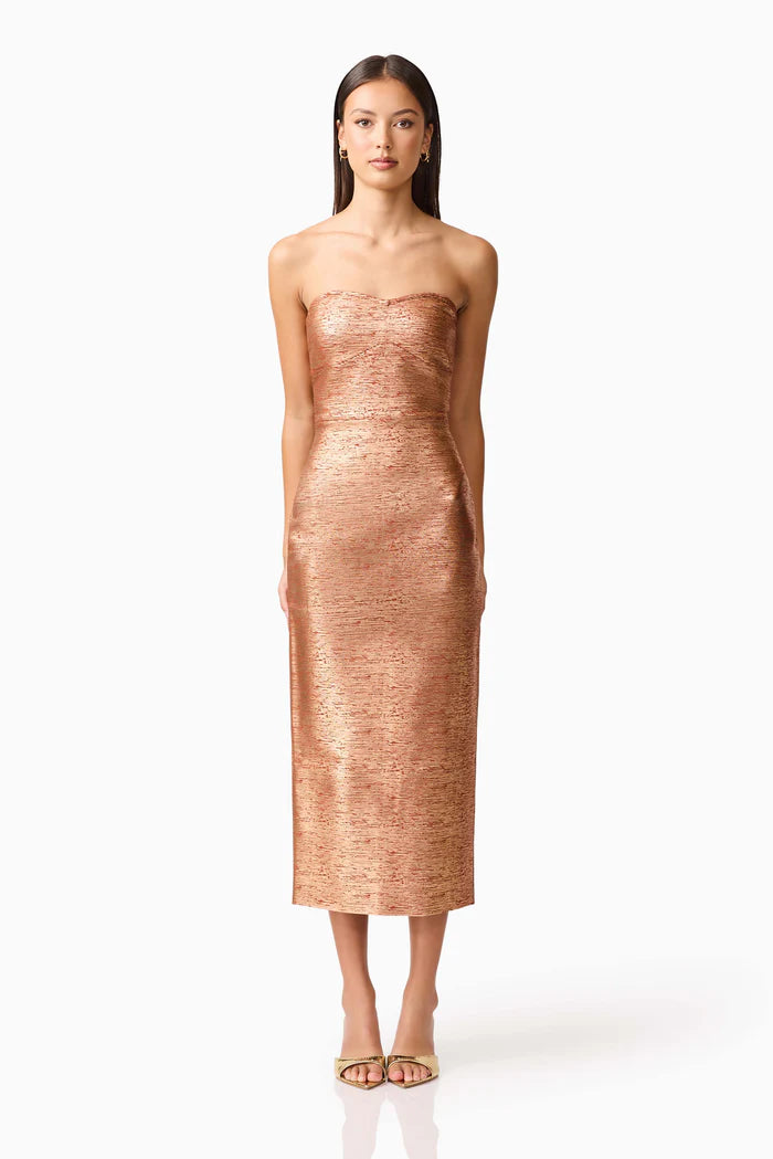 Rhian Strapless Midi Dress