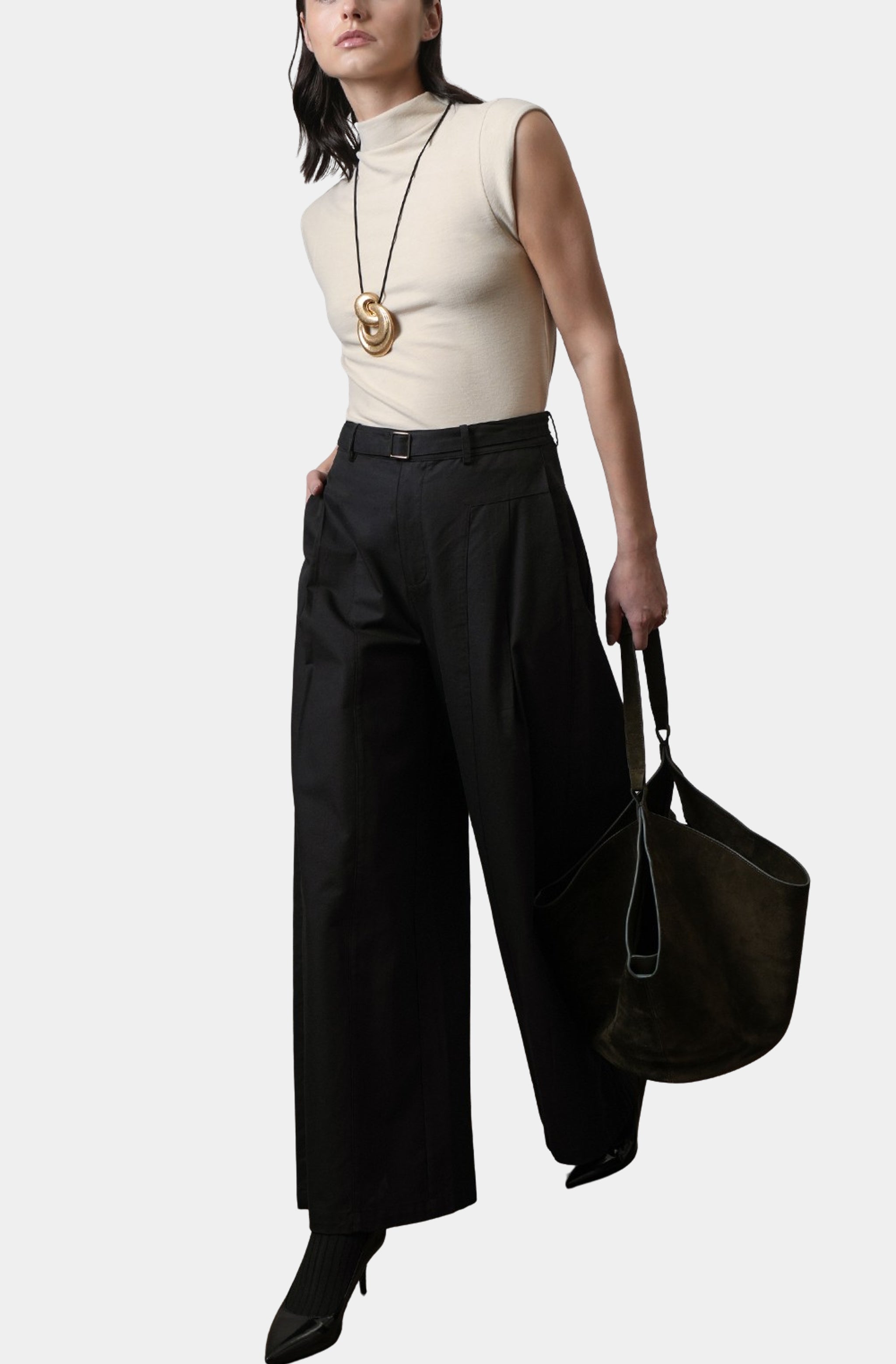 Paloma Funnel Neck Knit Top