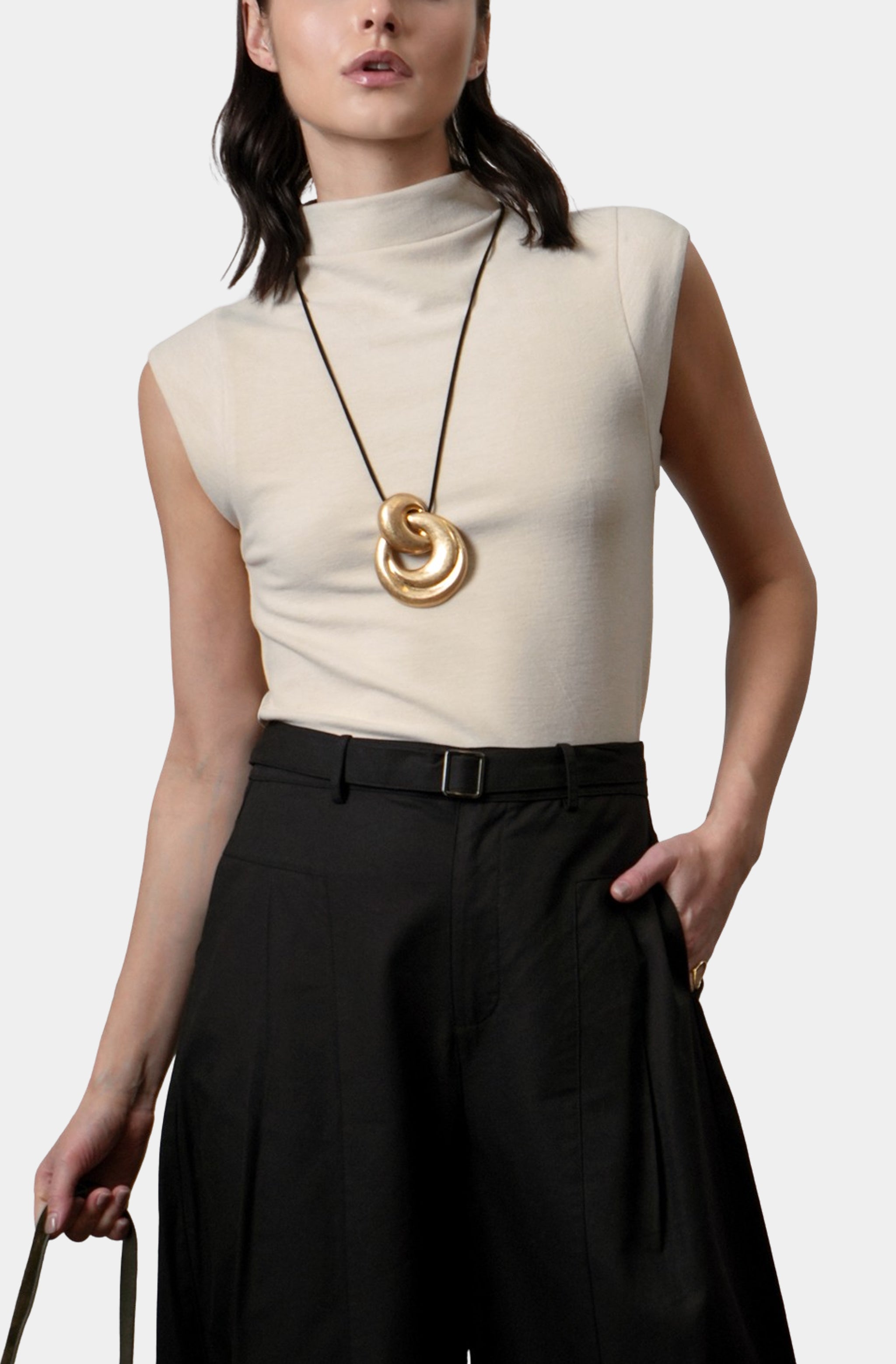 Paloma Funnel Neck Knit Top