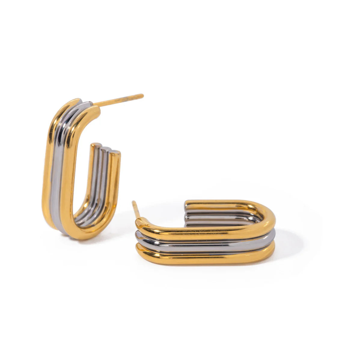 Mixed Metal Hoops