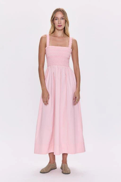 Genevieve Smocked Embroidered Dress