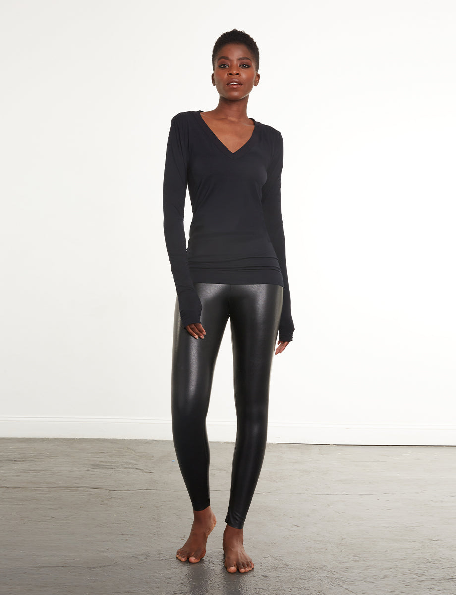 Faux Leather Legging