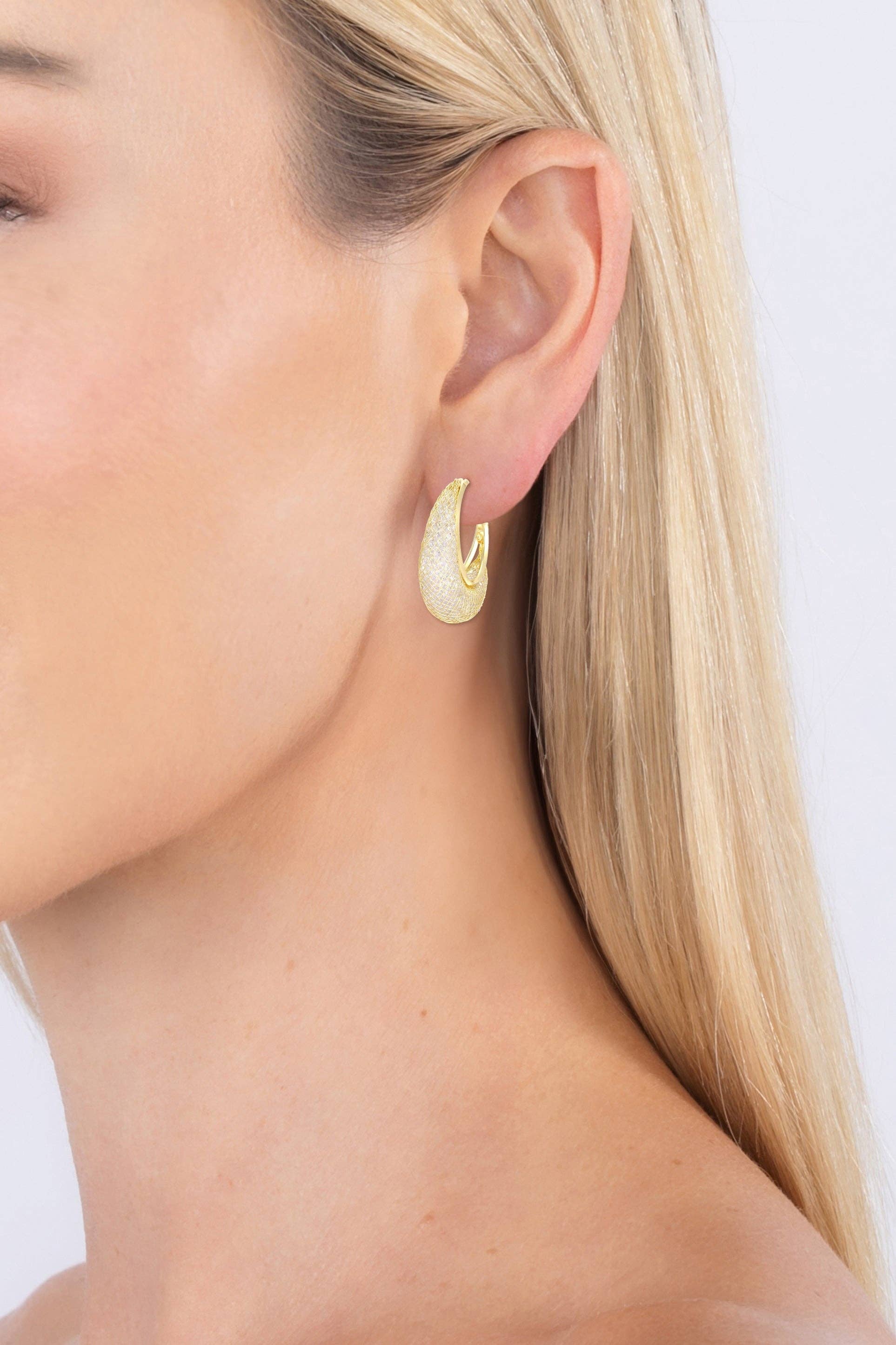 Selene hoop CZ earrings