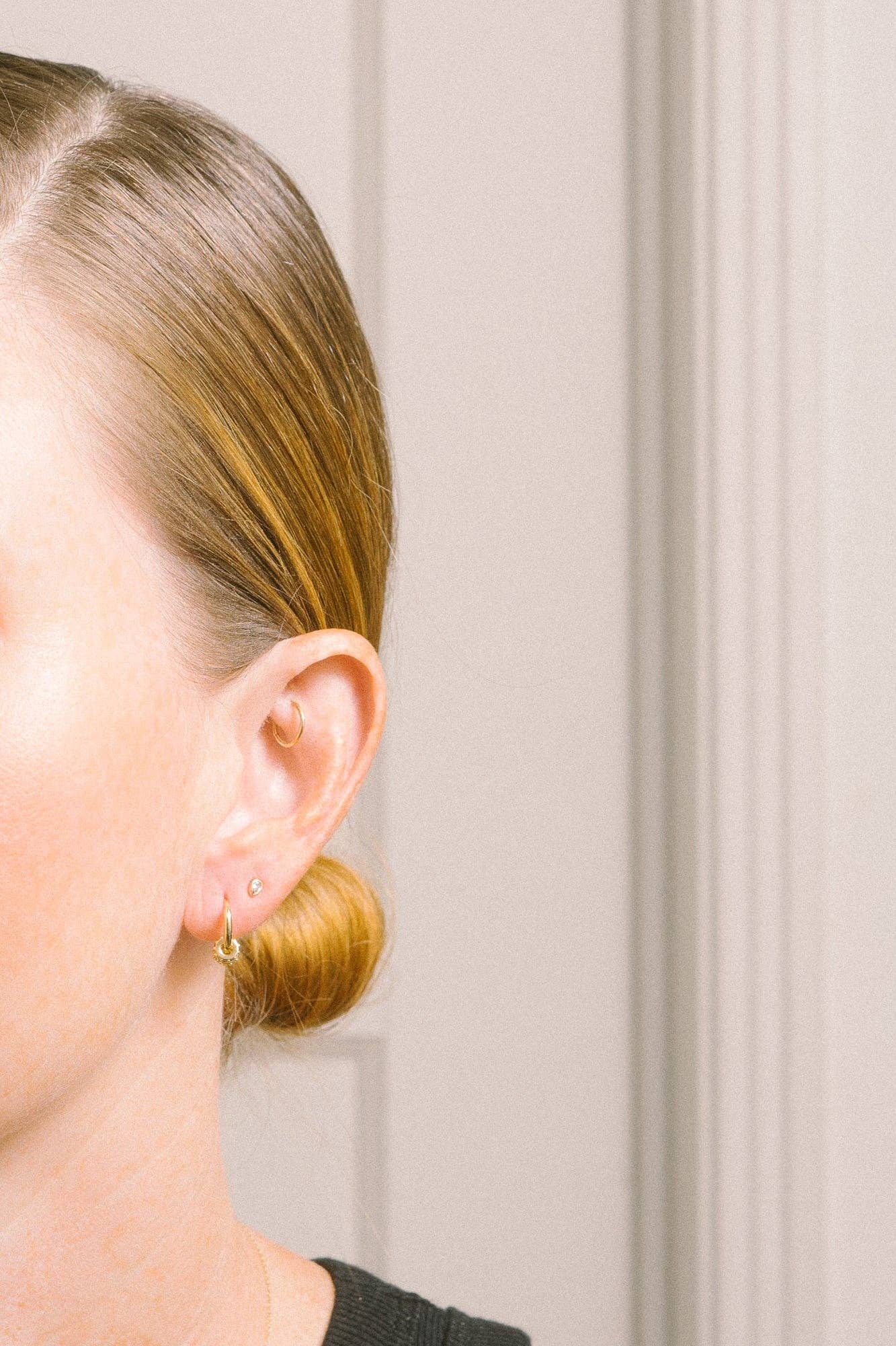 Crystal Rondelle Earrings | Vermeil