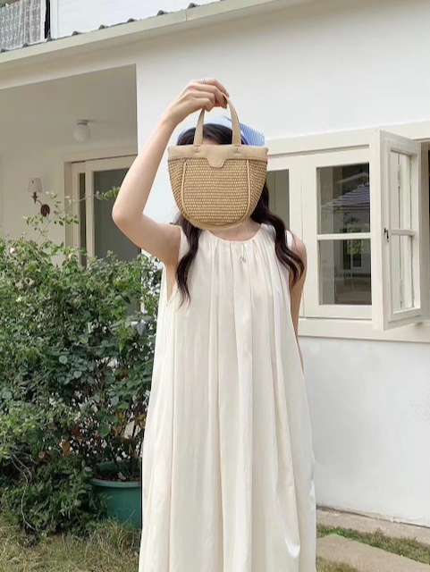 Small Straw Tote/Crossbody Bag