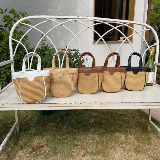 Small Straw Tote/Crossbody Bag