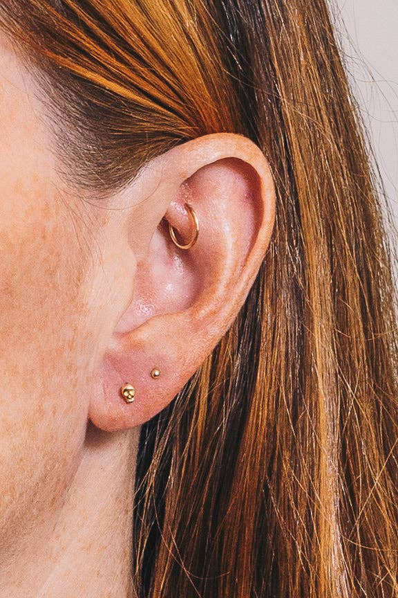 Squelette Tiny Studs | 18k Gold Plating over .925 Silver