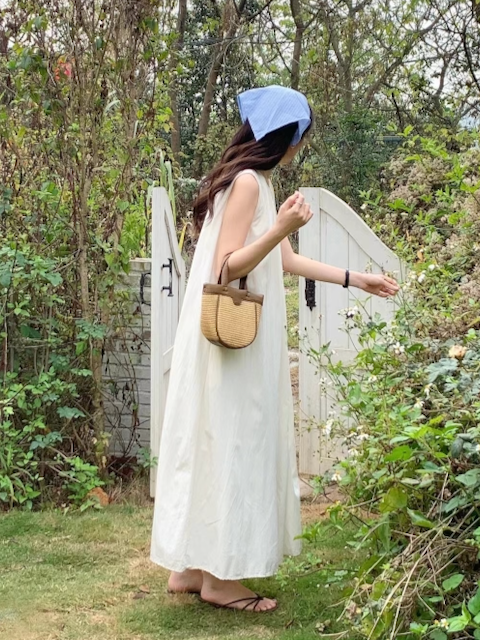 Small Straw Tote/Crossbody Bag
