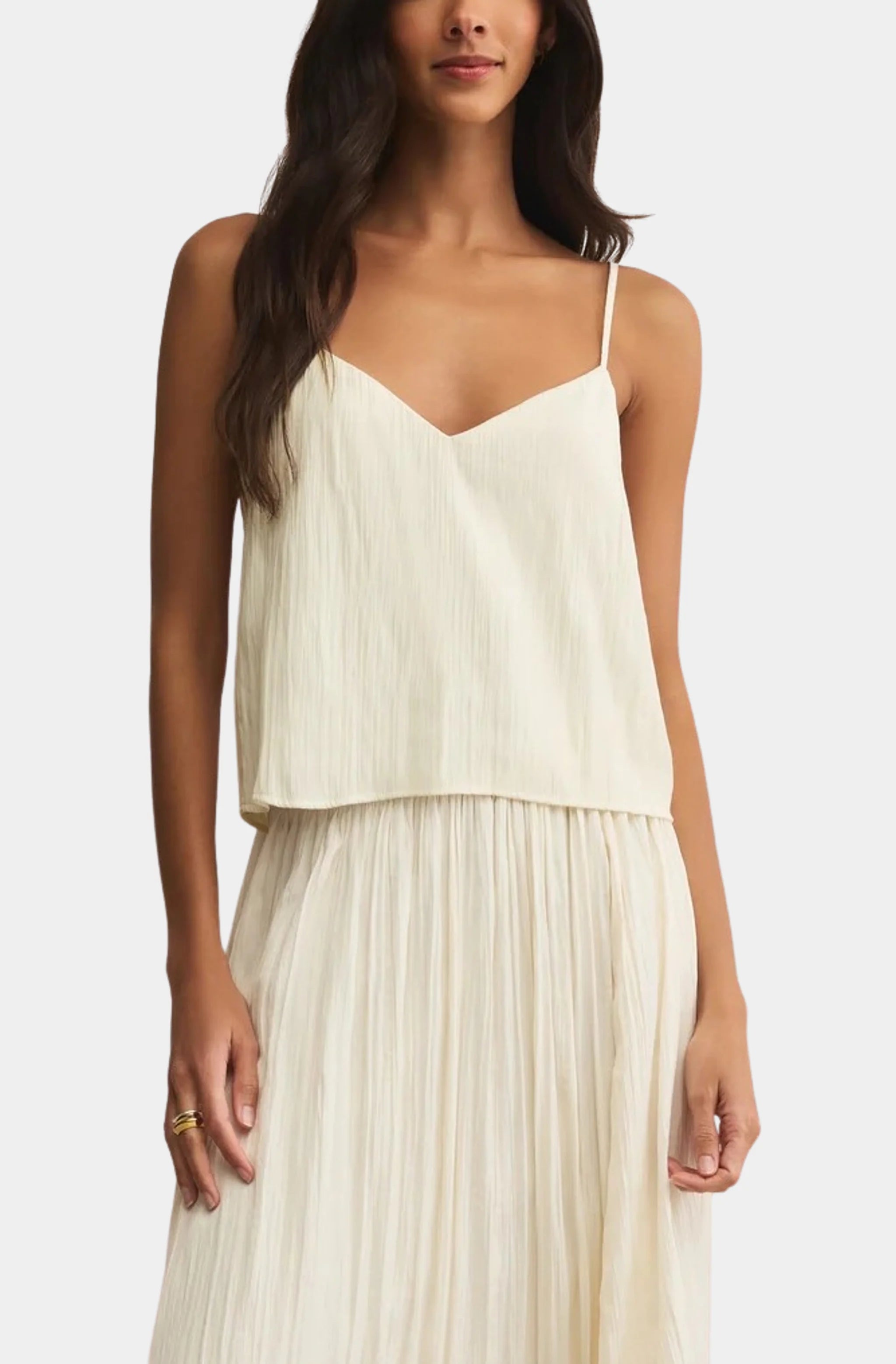 Fiore Crinkle Satin Tank