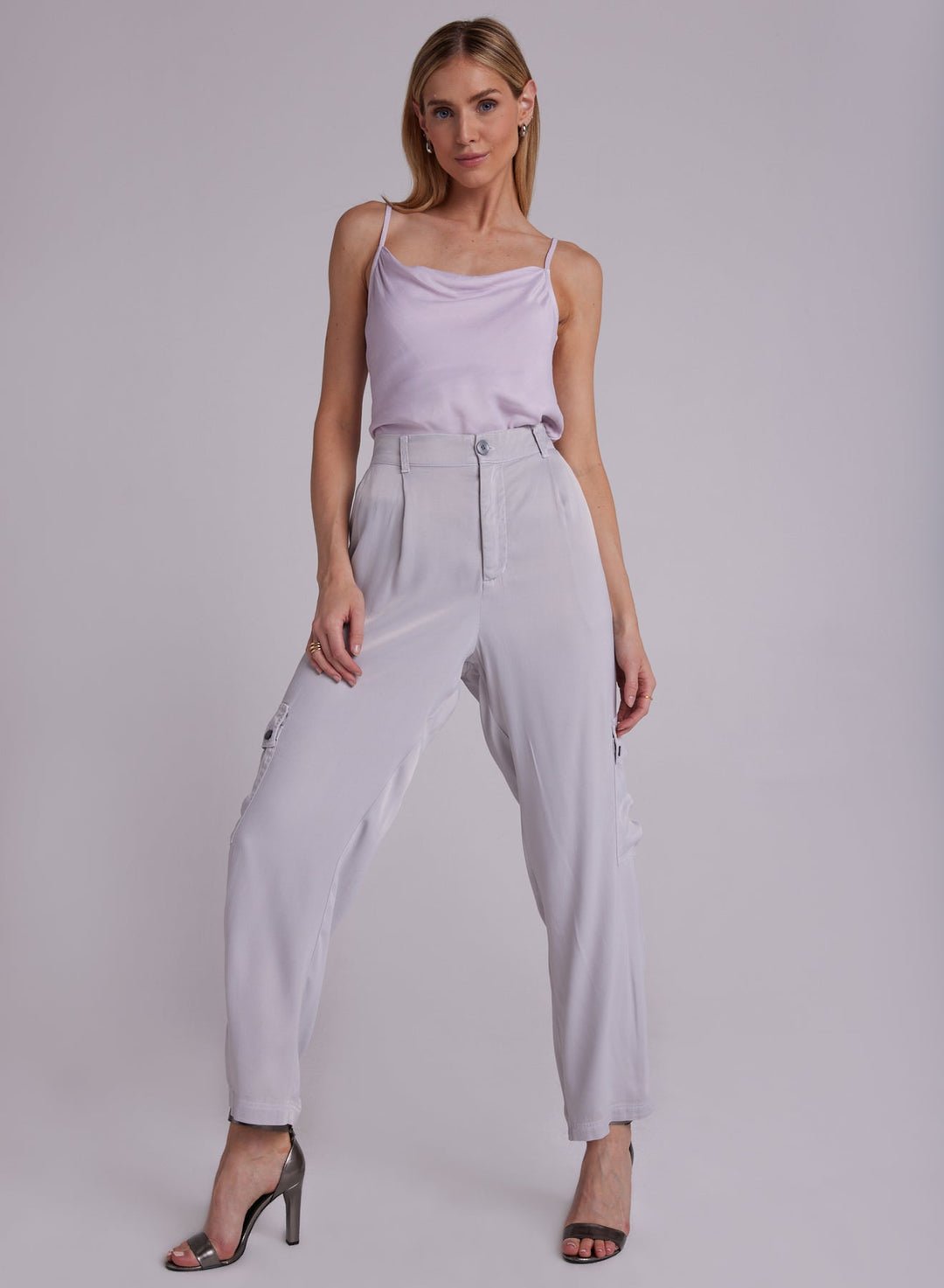 Satin Cargo Trousers