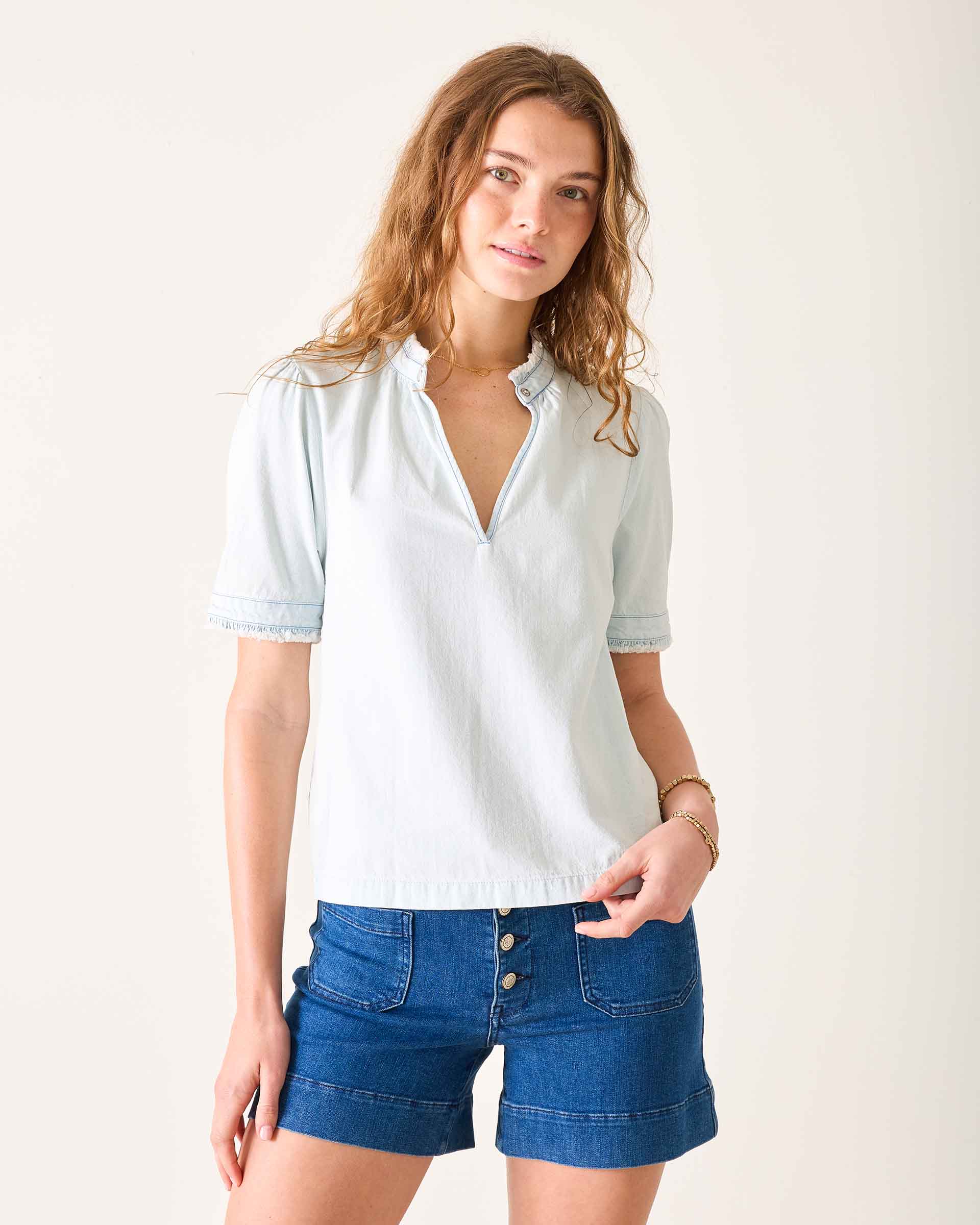 Sweet Clementine V-Neck Top