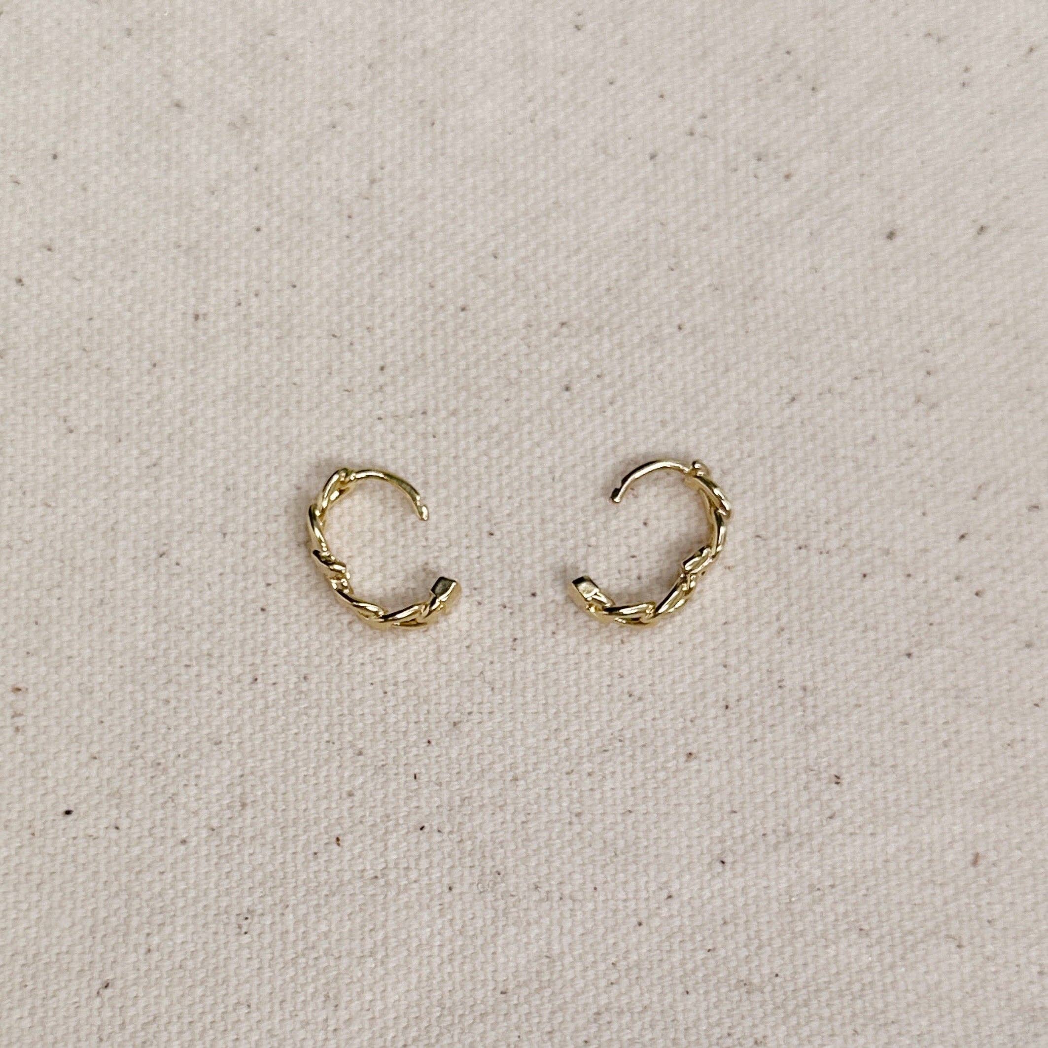 Cuban Clicker Hoop Earrings