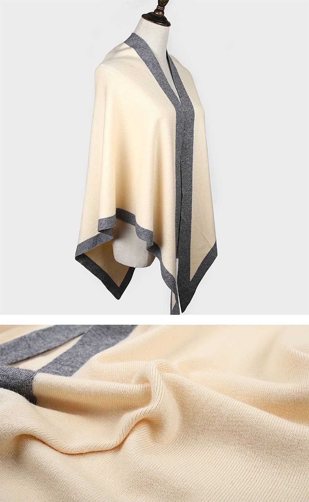 Knit Cashmere Blend Shawl Wrap
