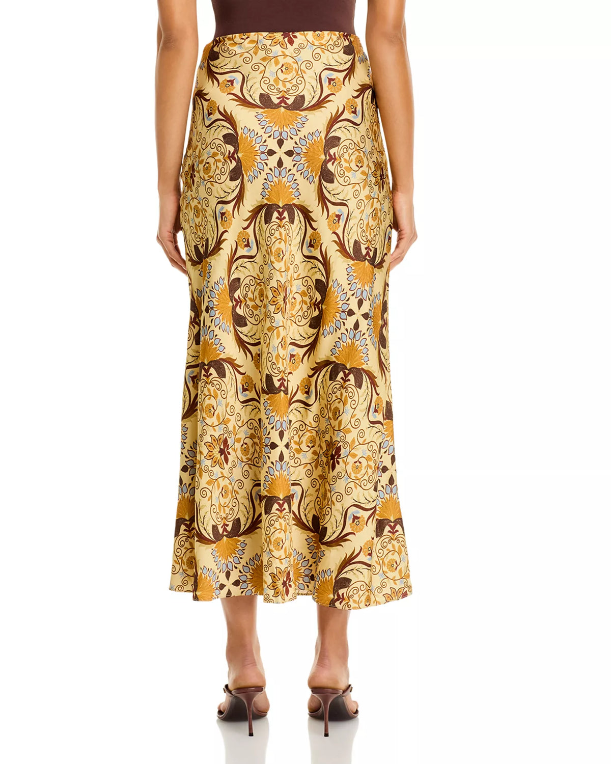 Garden Tiles Satin Midi