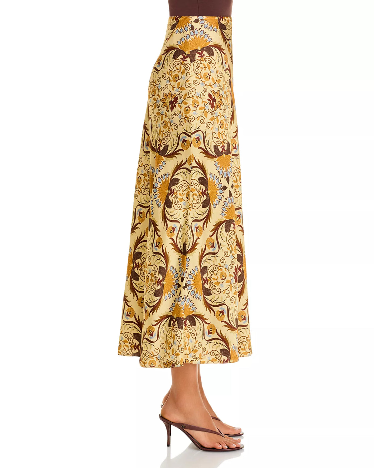 Garden Tiles Satin Midi