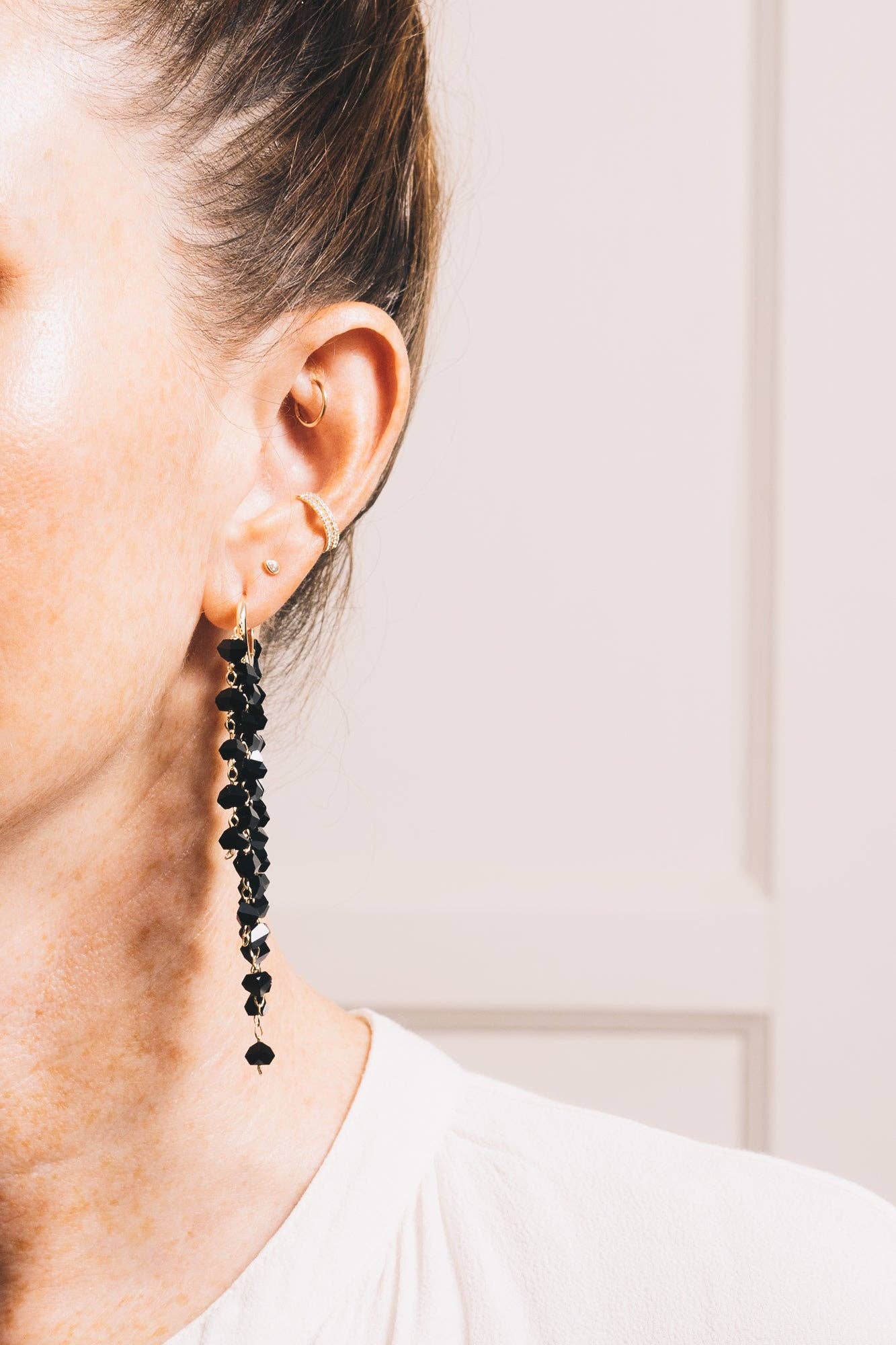 Murial Crystal Drop Earrings | 18K Gold Plating | Crystal CZ