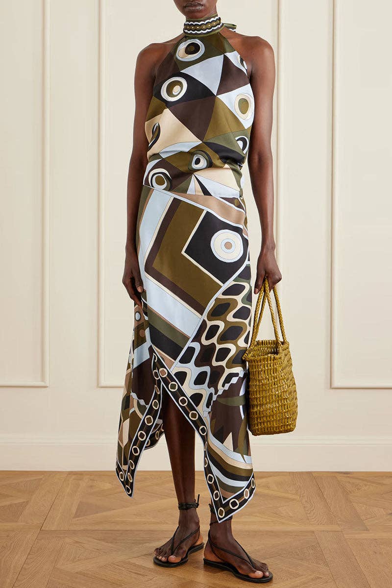 Geometric Skirt Set