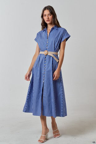 Zoey Belted Midi Dress
