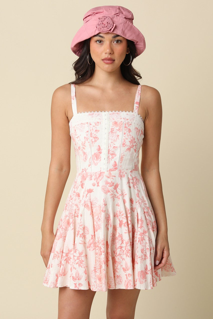 Ella Floral Flare Mini Dress